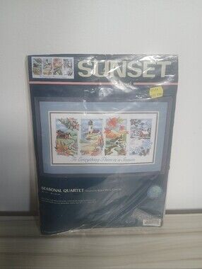 Sunset Crewel Embroidery Kit 11119 Seasonal Quartet 18” X 9” There Is a Season